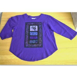 Brie Kriebel Womens Sz XS Artsy Wearable Art Patchwork Quilted Lagenlook Cotton